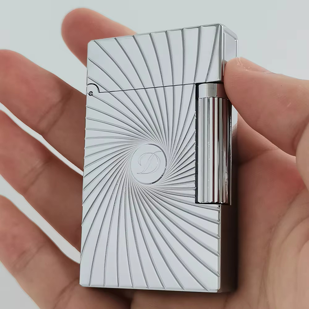 D Gas Lighter Copper Tobacco Smoking Cigarette Accessories Men Gifts Collections Refillable
