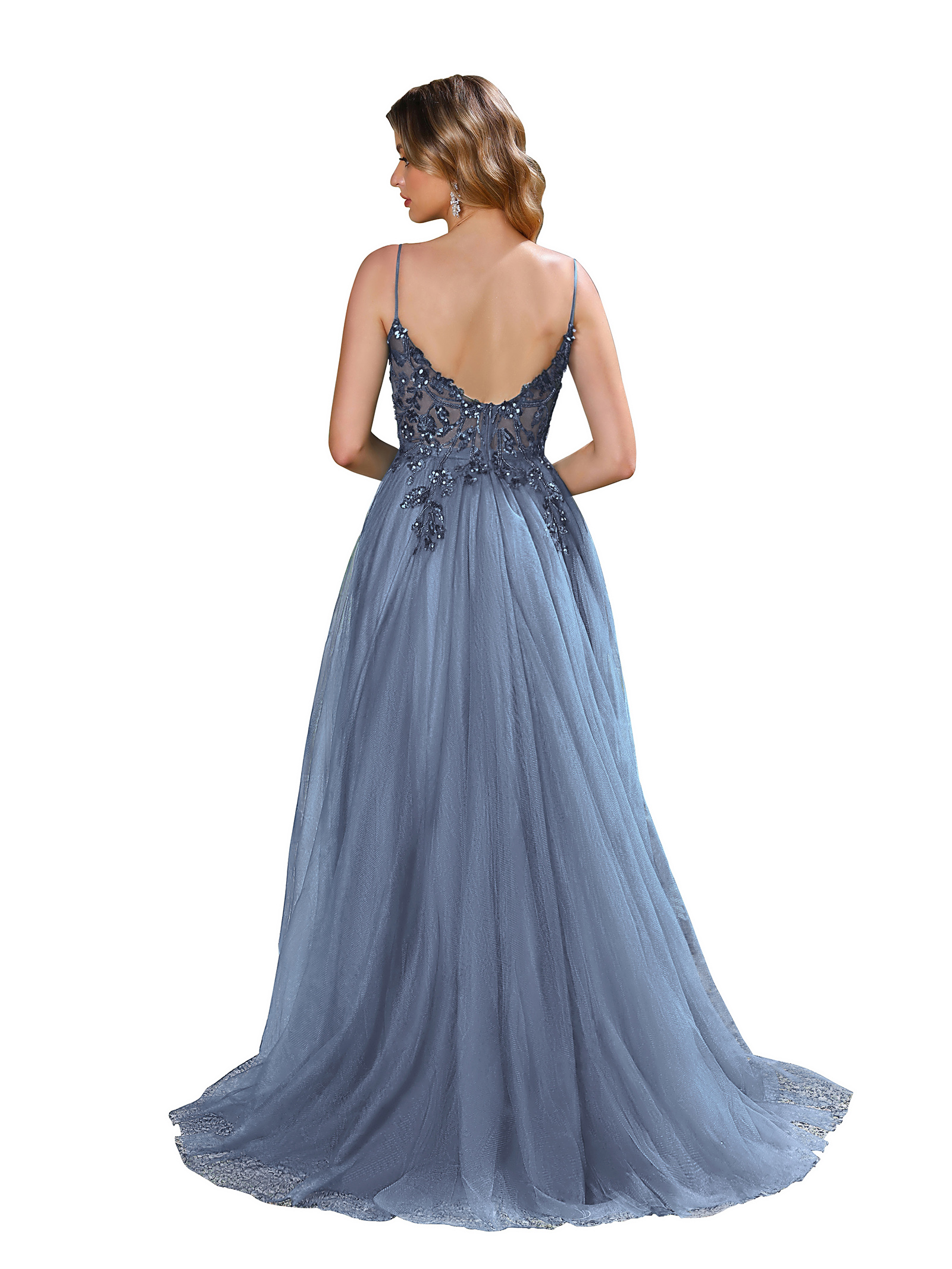 Gorgeous Green Evening Dresses A e Spagehtti Straps Sexy V Neck Backless Appliqued Beads Long Women Party Formal Ocn Gowns Afforadble Prom Robes CPS30