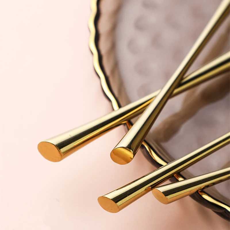 Shiny Gold 18/10 Stainless Steel Flatware Set 304 Dinner Knife Fork Cutlery Set Service For 1 Drop Shipping X250210