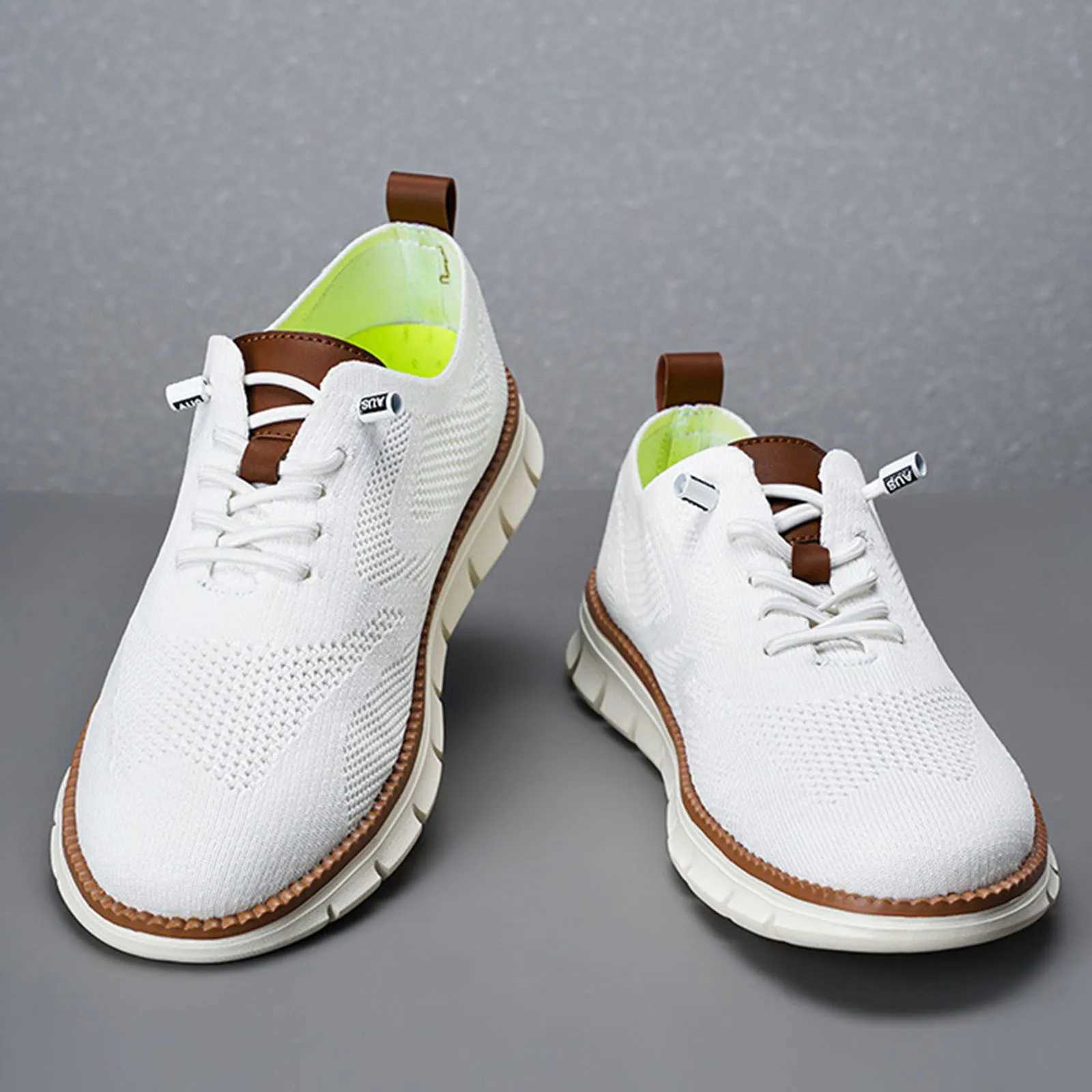 Mens Wearbreeze Walking Ultra Comfortable hot Breeze Shoes For Men Non Slip Mesh Breathable hole Dress Sneakers Business ShoesC250210