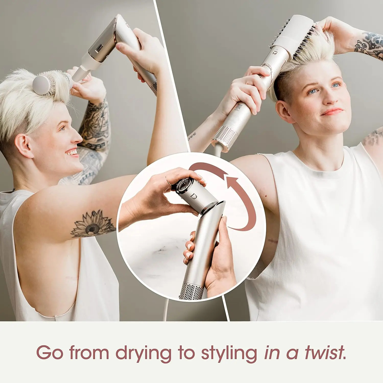 Shark HD430 FlexStyle Negative Ion Hair Dryer AirwrapPowerful Hair Dryer Brush Multi-Styler with Auto-Wrap Curlers 250208