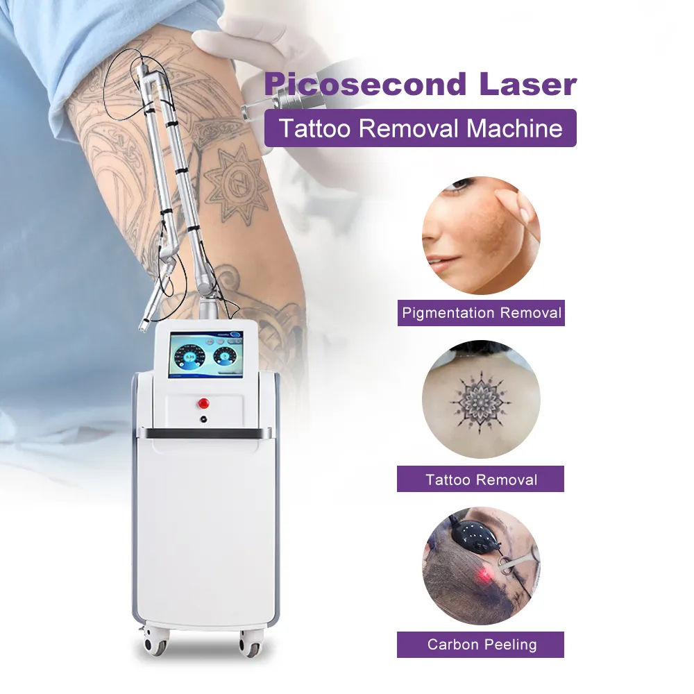 ND YAG Picosecond Laser Tattoo Removal Machine Portable 2 in 1 755NM Laser 1064nm Pigment Removal