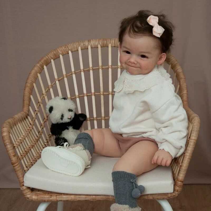 NPK 24inch Reborn Toddler Girl Big Soft Cloth Body Rooted Hair High Quality Hand Painted Doll 3D Skin X250210
