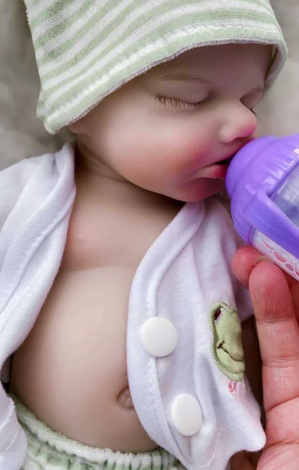 13 Inch Soft Silicone Loulou Can Open mouth Reborn Doll Baby Full Body Baby Doll Boy And Girl For Choose X250210