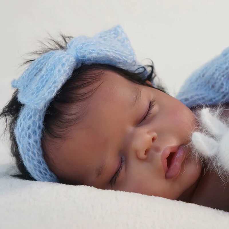 22Inch Reborn Doll Kit Alexis Sleeping Baby Girl Unpainted DIY Doll Parts Art Doll Gift Toys Kids Drop Shipping X250210