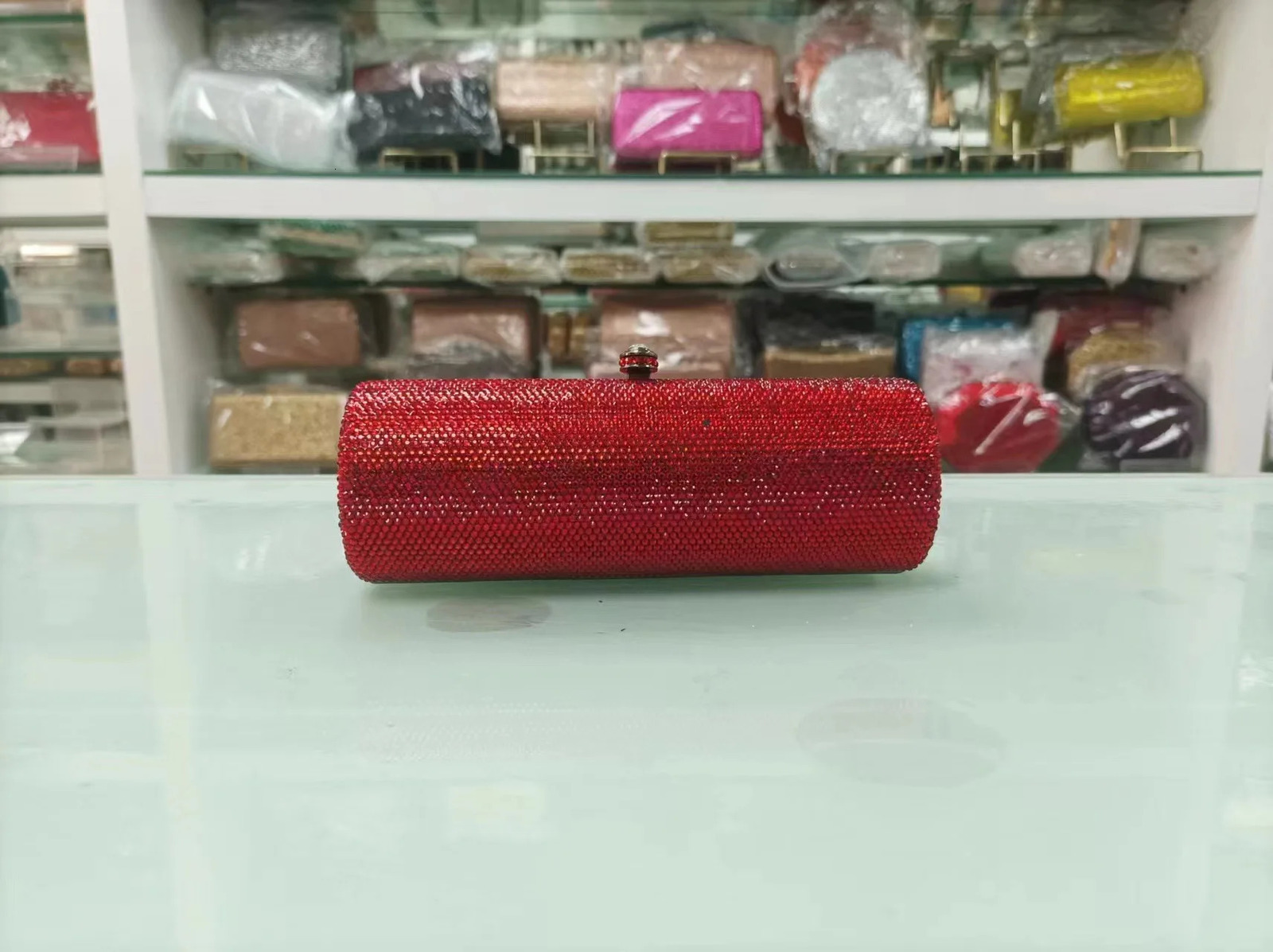 Women Red Crystals Evening Bag Women Boutique Diamond Clutch Purses And Handbags Bridal Purse Wedding Party Gems Day Clutches 250206