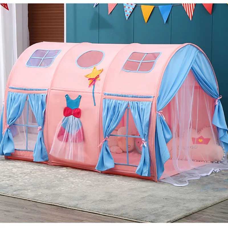 Large Kids Play House Tent With Window Portable Children Bed Tent For Boys Girls Indoor Play Game House Castle X250210