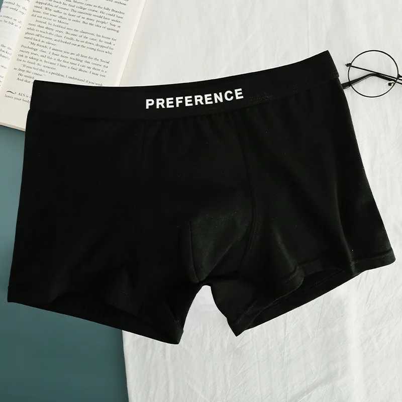 New white solid boxer mens underwear cotton mens boxing breathable Cuecas Masculinas mens size Plus L-3XL 2090KL W250210