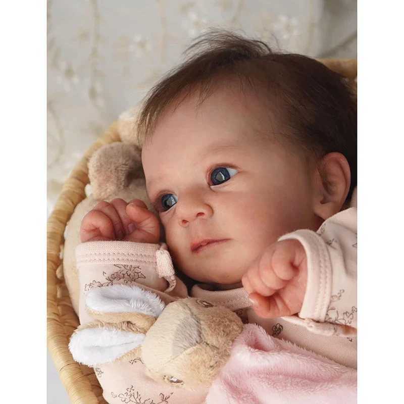 48CM Full Silicone Body Felicia Reborn Baby Doll Awake Newborn Baby Size 3D Skin Visible Veins Collectible Art Doll X250210