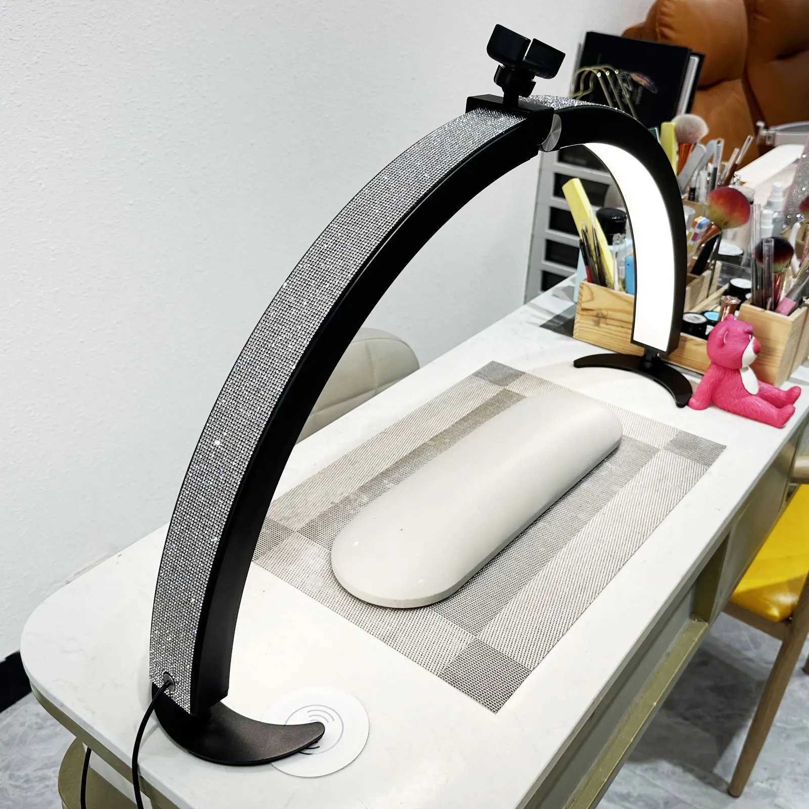 Half-moon nail light with remote control skin care and beauty lighting fill light adjustable brightness folding W250210