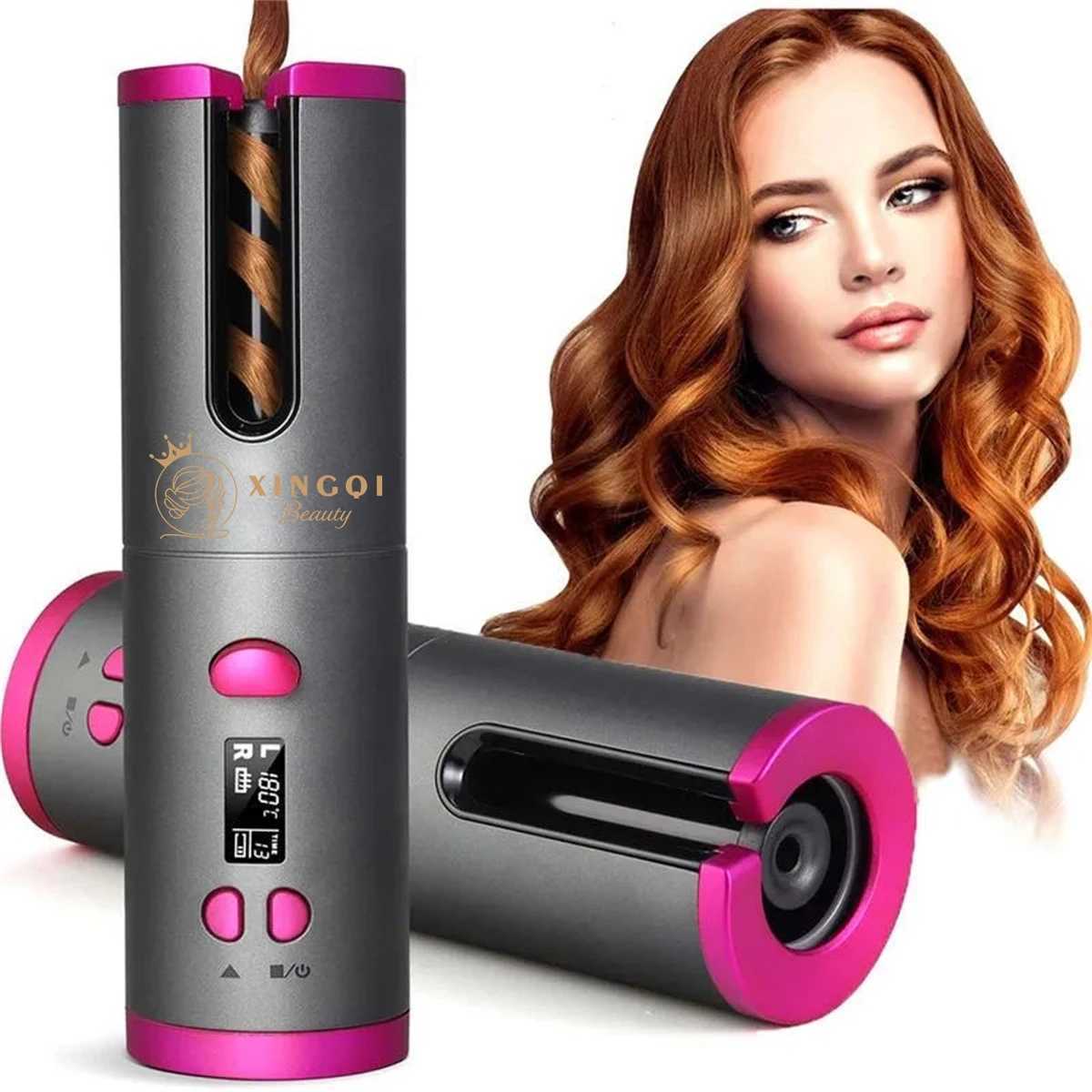 cordless heated automatic beachwaver rotating curling iron culer beauty health hair tools electric curlers for hairXJ250210