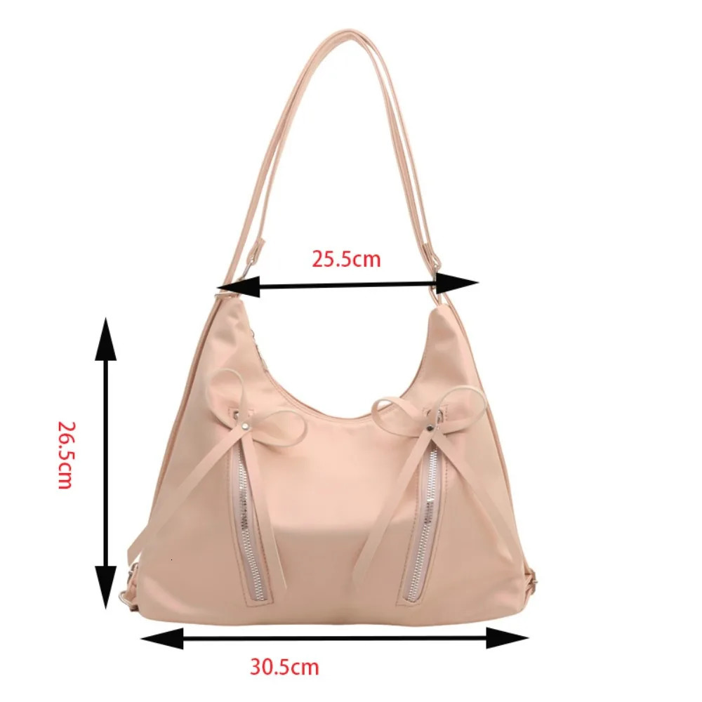Fashion 2-in-1 Shoulder Bag Bowknot Backpack Large Capacity Outing Beach Bag Bag Casual Underarm Bag Commuting Bag 250207