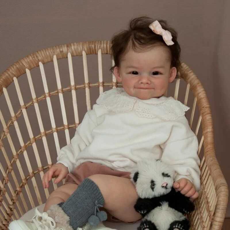 NPK 24inch Reborn Toddler Girl Big Soft Cloth Body Rooted Hair High Quality Hand Painted Doll 3D Skin X250210
