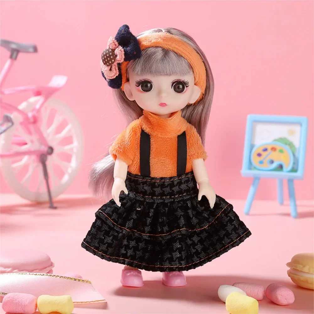 16cm BJD Doll 1/12 with Clothes and Shoes Movable 13 Joints Cute Sweet Face Girl Gift Child Toys Princess Doll DIY Dress Up Doll X250210