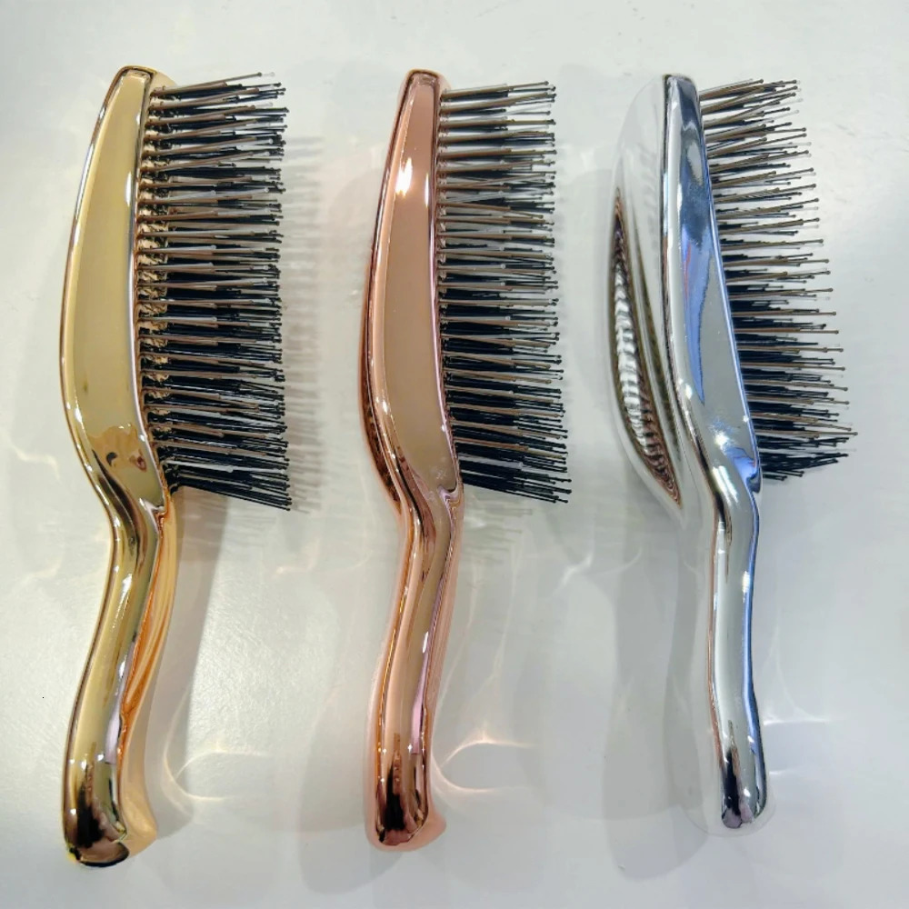 Japanese Premium Head Massager Scalp Brush Hair Massager Shampoo Brush Wet Plastic Detangling Brush Hair Cleaning Comb Rose Gold 250210