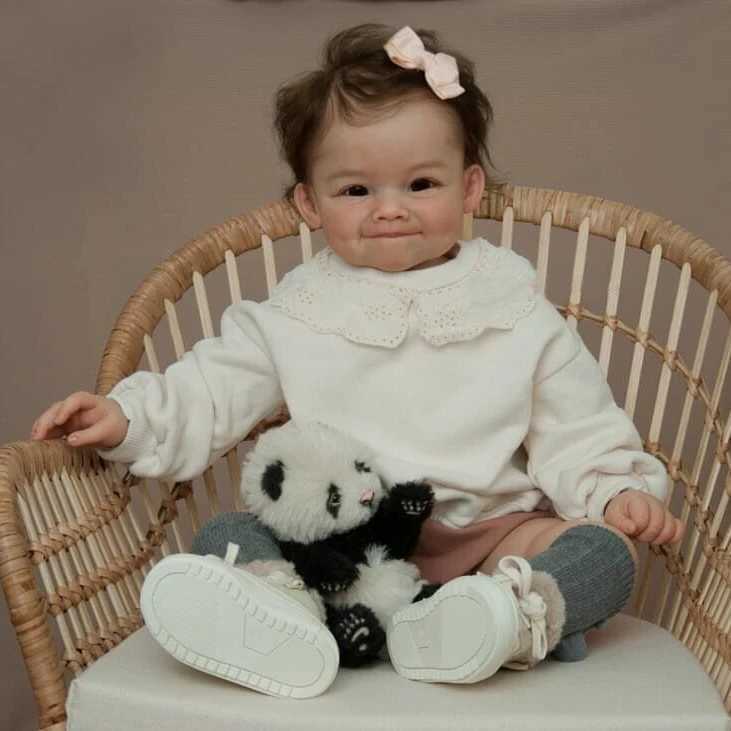 NPK 24inch Reborn Toddler Girl Big Soft Cloth Body Rooted Hair High Quality Hand Painted Doll 3D Skin X250210
