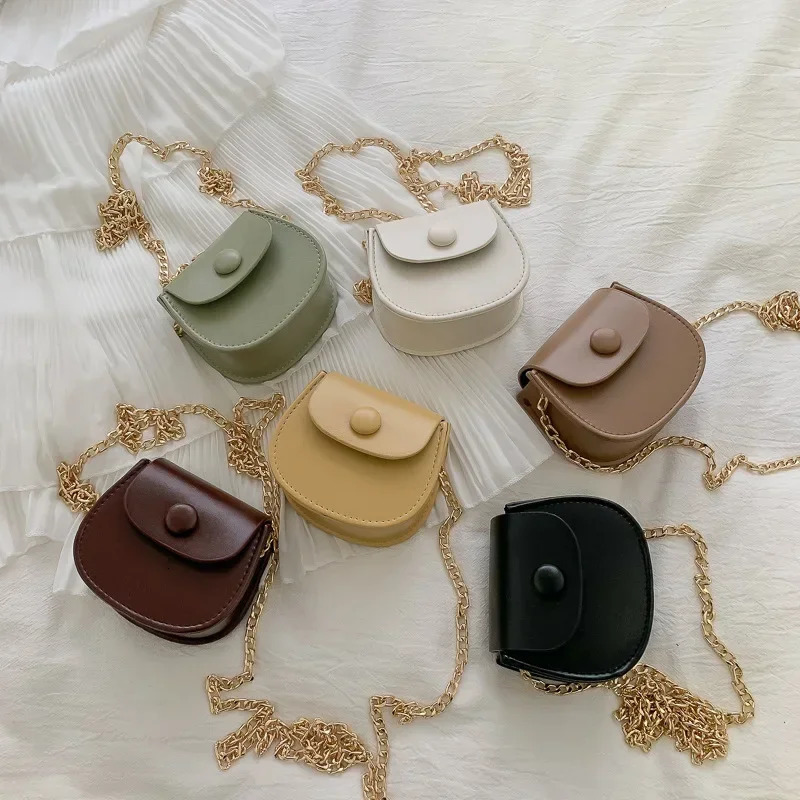 Mini Fashion Shoulder Bags for Kids Coffee Black Yellow Childrens Small Cross Body Bags Earphone Lipstick Storage Bags 250210
