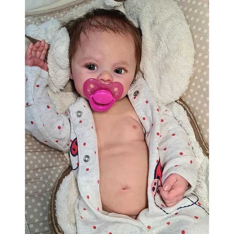 19inch Full Vinyl Reborn Baby Doll Meadow with Root Hair Silicone Baby Doll Multilayer 3D Painting Skin Dolls Baby Reborn Girl X250210