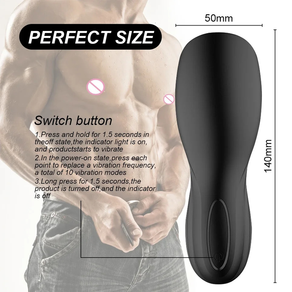 10 Vibrating Modes Male Masturbator Penis Delay Training Massager Oral Sex Orgasm Glans Stimulator Adult Sex Toys for Men Game 250210