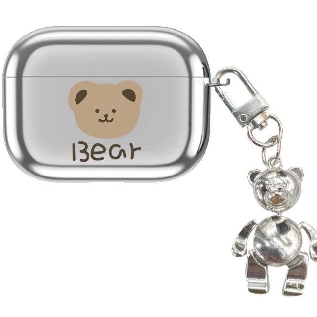 Electroplating Pro Bluetooth earphone protective case, protective cover, chain cartoon soft shell