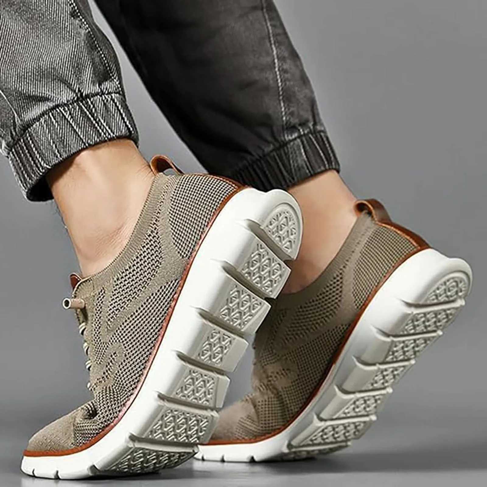 Mens Wearbreeze Walking Ultra Comfortable hot Breeze Shoes For Men Non Slip Mesh Breathable hole Dress Sneakers Business ShoesC250210
