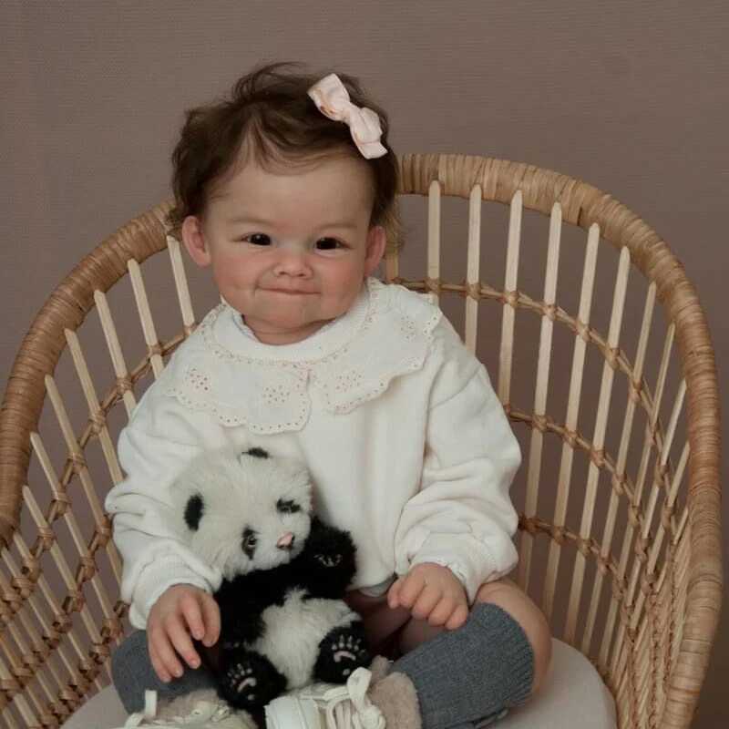 NPK 24inch Reborn Toddler Girl Big Soft Cloth Body Rooted Hair High Quality Hand Painted Doll 3D Skin X250210