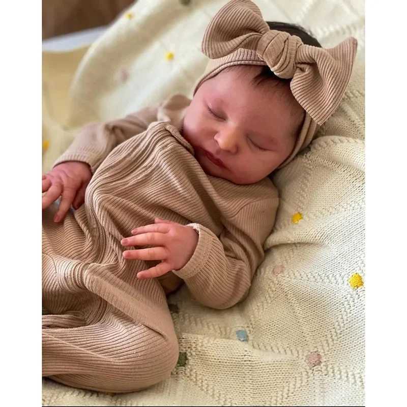 NPK 49cm Full Body Vinyl Laura Newborn Baby Size Reborn Baby Dolls 3D Skin Hand Detailed Painted Skin Visible Veins X250210