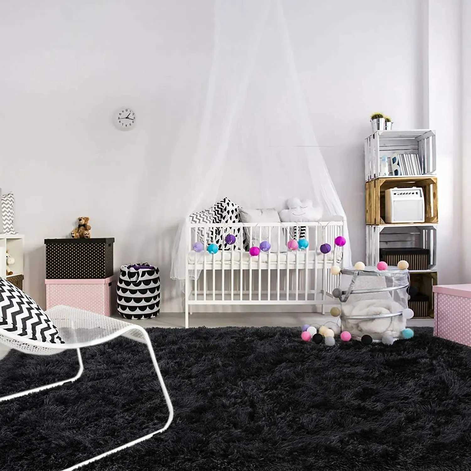 Fluffy Soft Kids Room Carpet Anti-Skid Large Fuzzy Shag Fur Area Rugs Modern Indoor Home Living Room Carpet Children Bedroom Rug Y250210