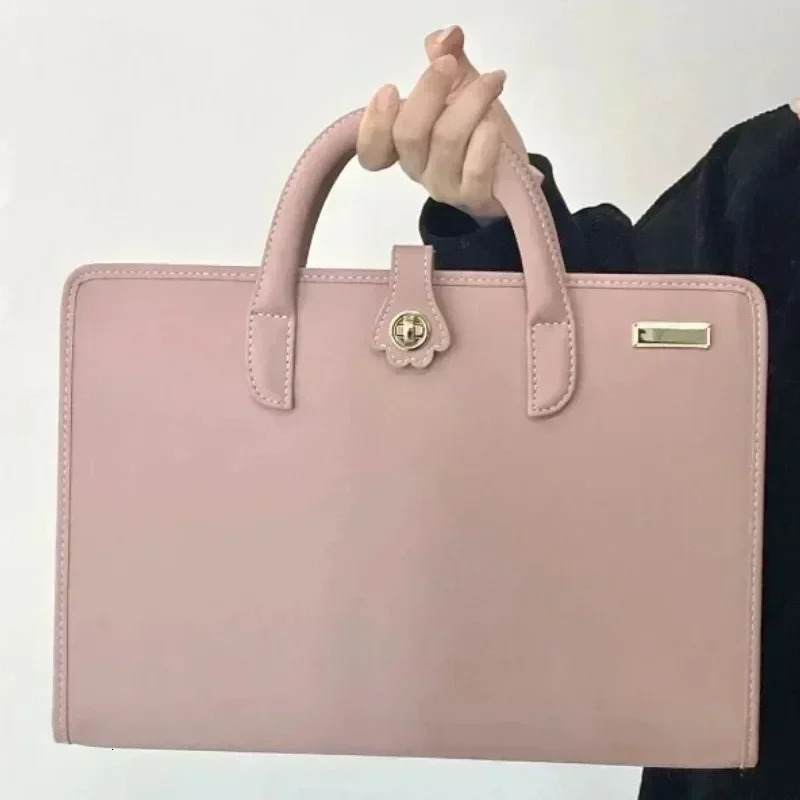 13-16 Inch Fashion PU Laptop Sleeve Pink With Handle Protective Case Breathable Laptop Bag For Xiaomi Notebook Pouch 250208