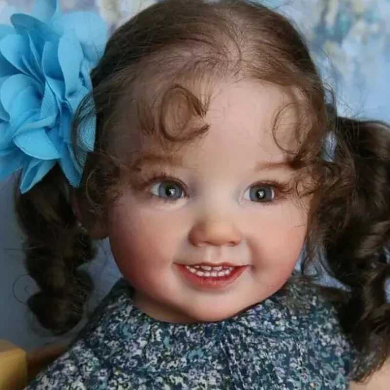 28inch Reborn Doll Kit Cammi Baby Toddler Smile Face Doll Parts Soft Touch Fresh Color With Body X250210