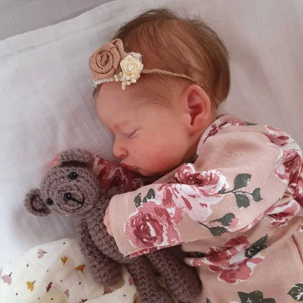 19inch Reborn Baby Rosalie Newborn Dolls Sleeping Baby Handmade Painted Lifelike 3D Skin with Visible Veins X250210