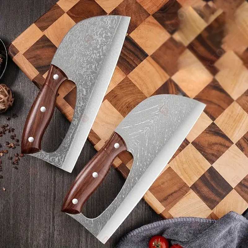 NEW Effort Saving Kitchen Knife Stainless Steel Household Chefs Knife Multifunctional Meat Cutter Vegetable Knife Chopper KnifeXJ250210