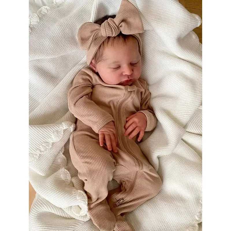 NPK 49cm Full Body Vinyl Laura Newborn Baby Size Reborn Baby Dolls 3D Skin Hand Detailed Painted Skin Visible Veins X250210