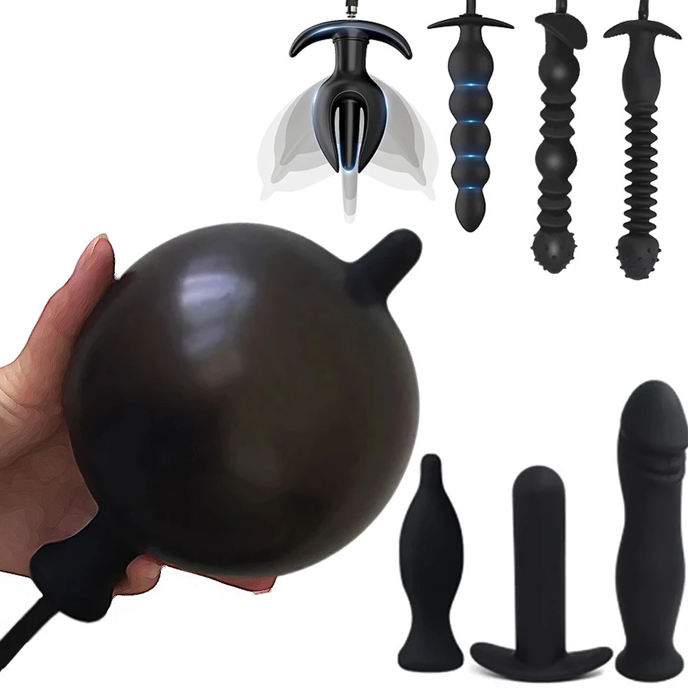 Inflatable Anal Dildo Plug Expandable Butt Plug with Pump Sex Toys for Women Men Anal Dilator Massager Adult Products 250210