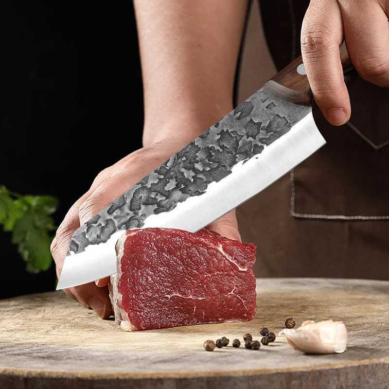 Handmade Forged Kitchen Knife Japanese Chef Knife Stainless Steel Knife for Meat Fruit Fish Vegetables Butcher Cooking KnifeXJ250210