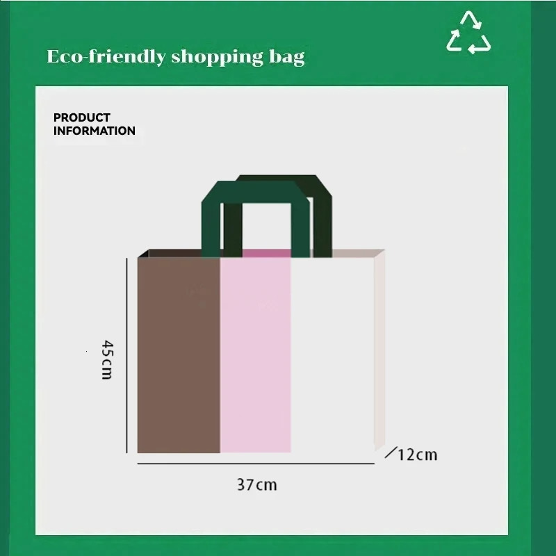 PP Woven Shopping Bag Shoulder Bag Reusable Waterproof Portable Handbag Environmentally Friendly Bags For Travel Grocery 250207
