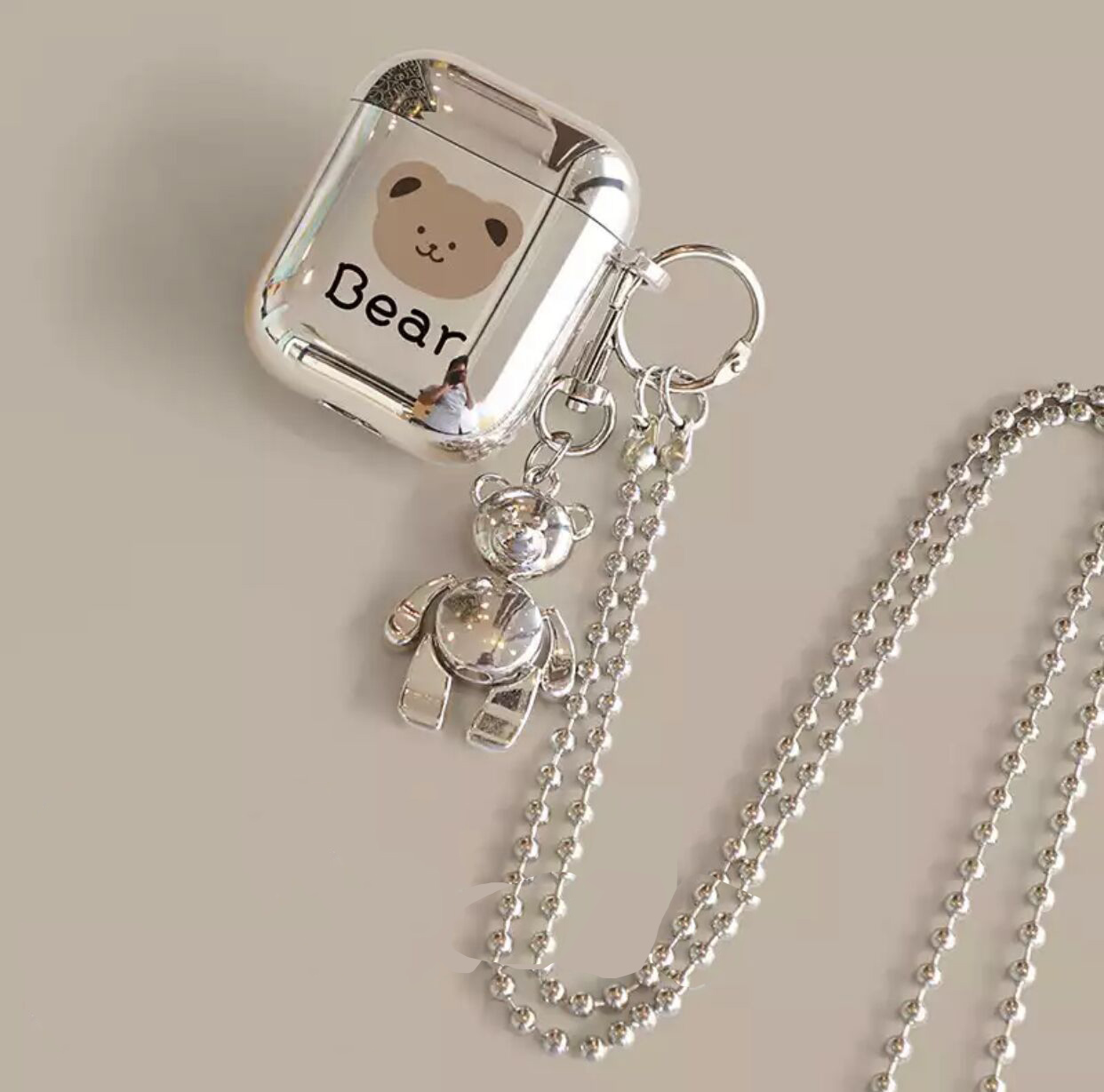 Electroplating Pro Bluetooth earphone protective case, protective cover, chain cartoon soft shell