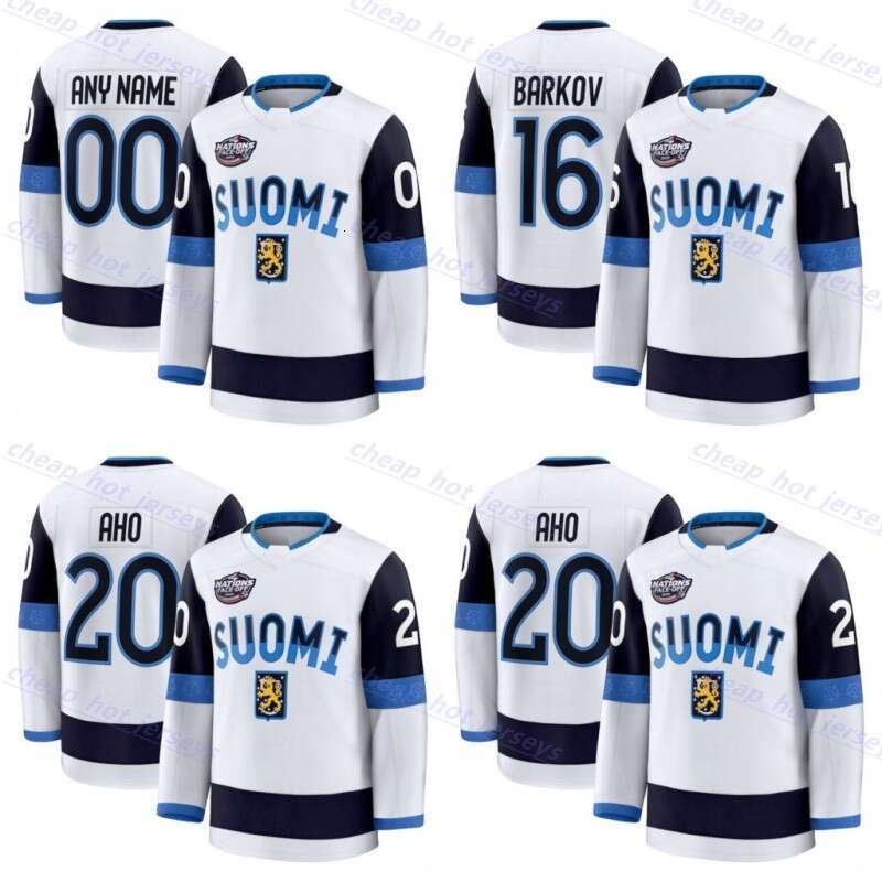 2025 4 Nations Face-off Finland Hockey Jerseys Barkov Aho Kakko Laine Rantanen Mikkola Teravainen Custom Hockey Jerseys Mens Womens Youth