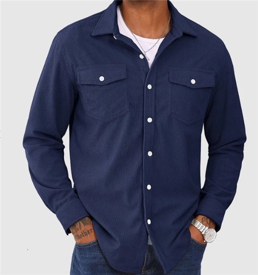 Fall/winter 2023 new corduroy workwear shirt for mens clothing 241024