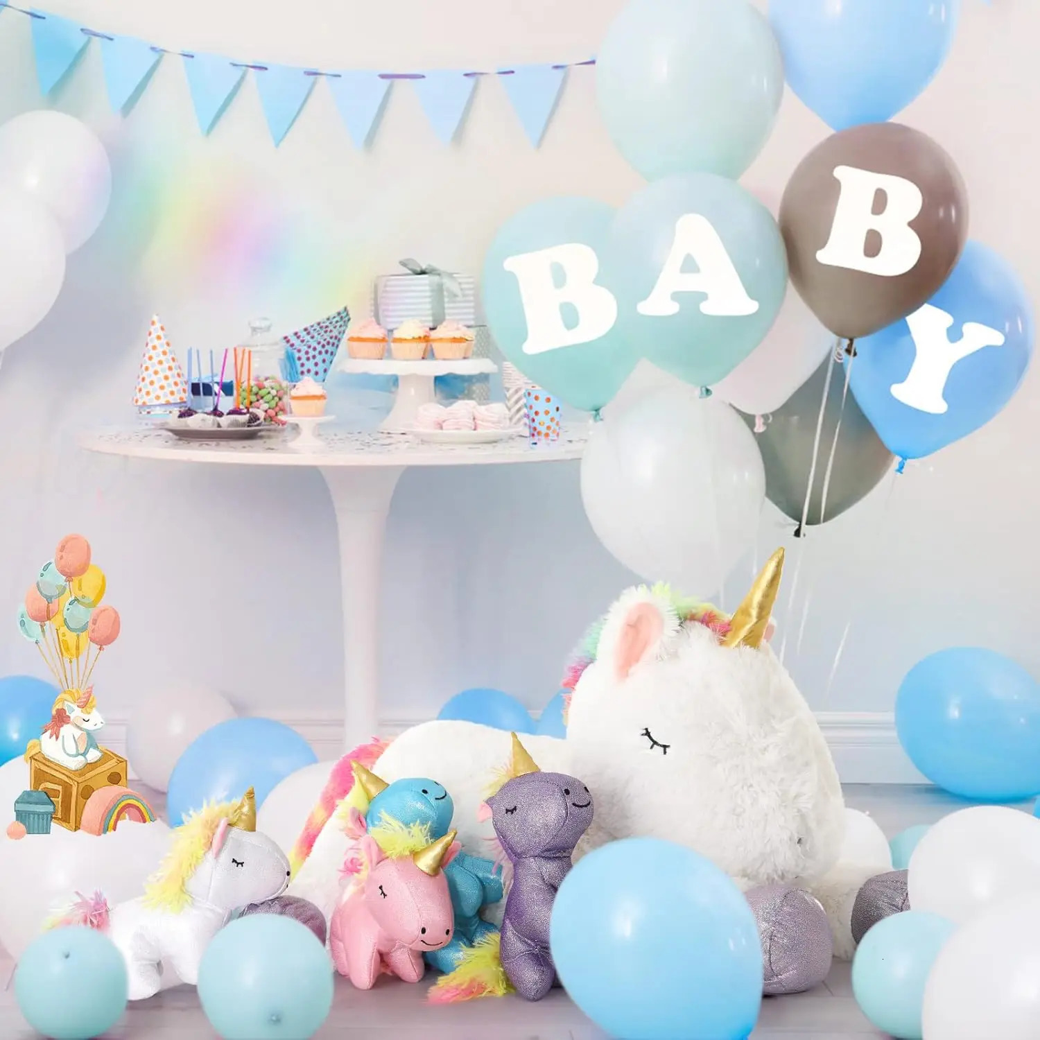 22 Unicorn Stuffed Animal for Girls Mommy Stuffed Unicorn with 4 Baby Unicorns Cute Plush Unicorn Plush Toy for Kids 250210