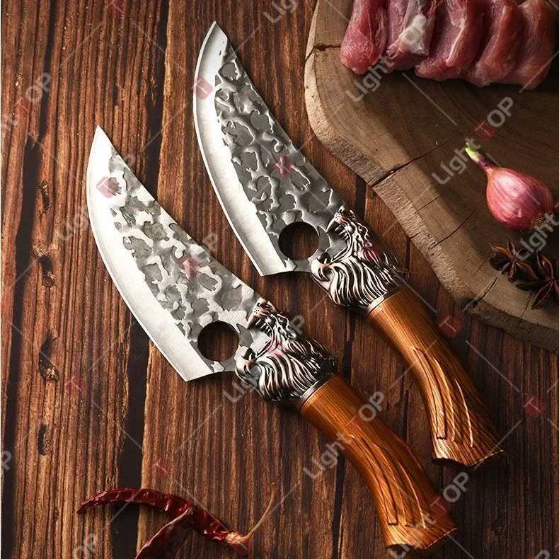 orged Boning Knife Professional Kitchen Butcher Knife Fish Meat Cleaver Stainless Steel BBQ Knife Scissor Set Cooking ToolXJ250210