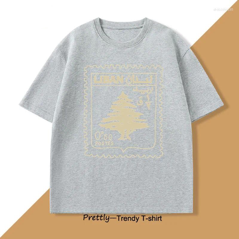 Men's T Shirts Lebanon Vintage Tshirt Support Lebanese Printed T-shirt Men Women Cotton Short Sleeve Clothes Graphic
