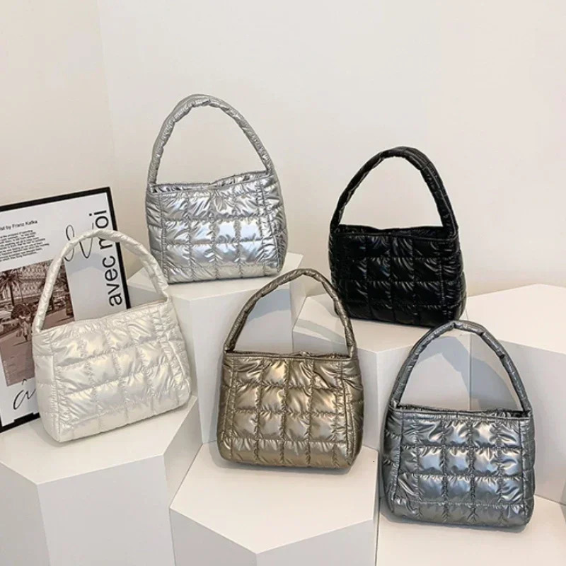 Winter Cotton Womens Handbag Large Capacity Casual Tote Shoulder Bags Soft Handbags Ladies Underarm Bag Purses and Handbags 250207