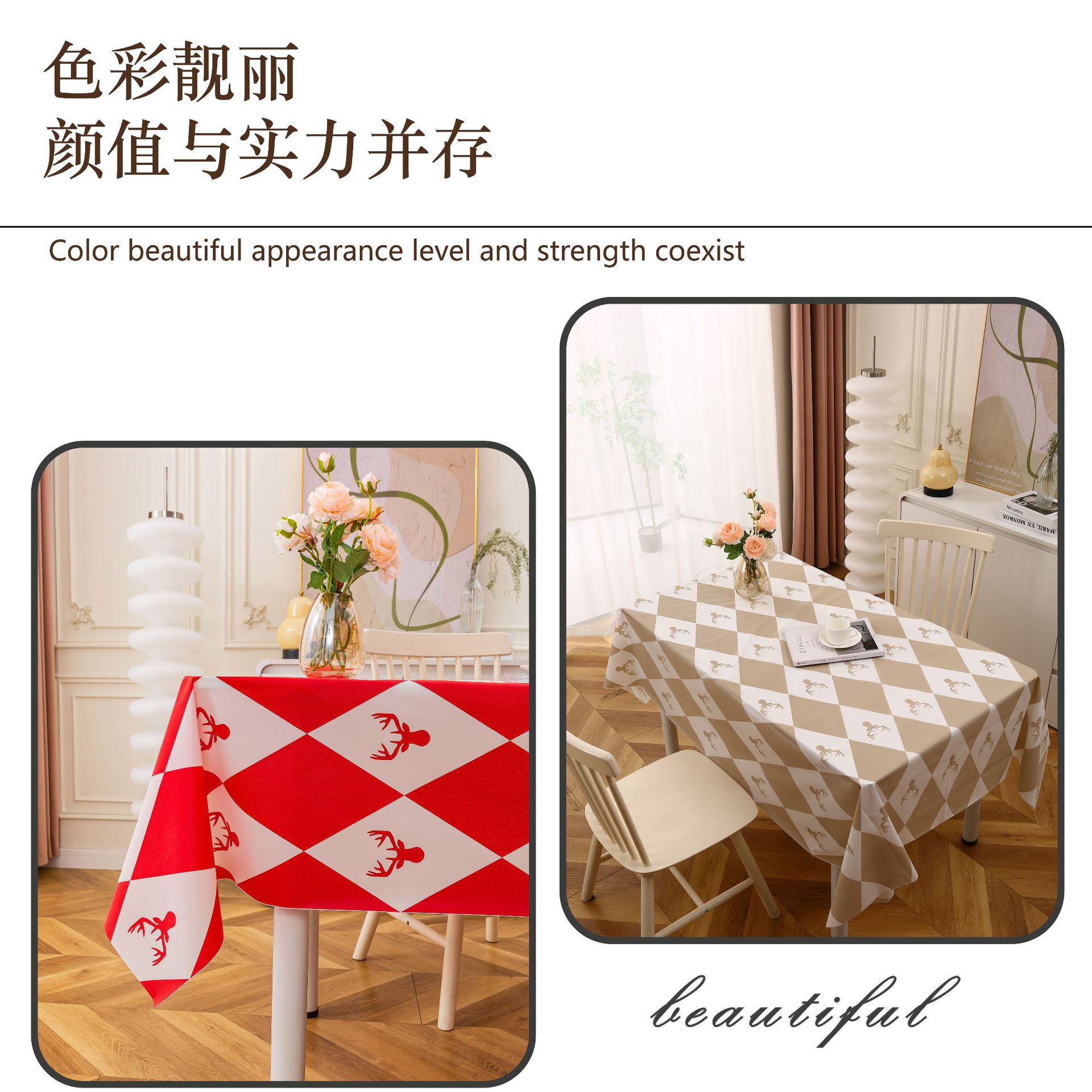 5-Piece Dining Table Set with Power Outlets,Modern Bar Kitchen Table Set w/ Upholstered Stools,Sturdy and durable,Easy