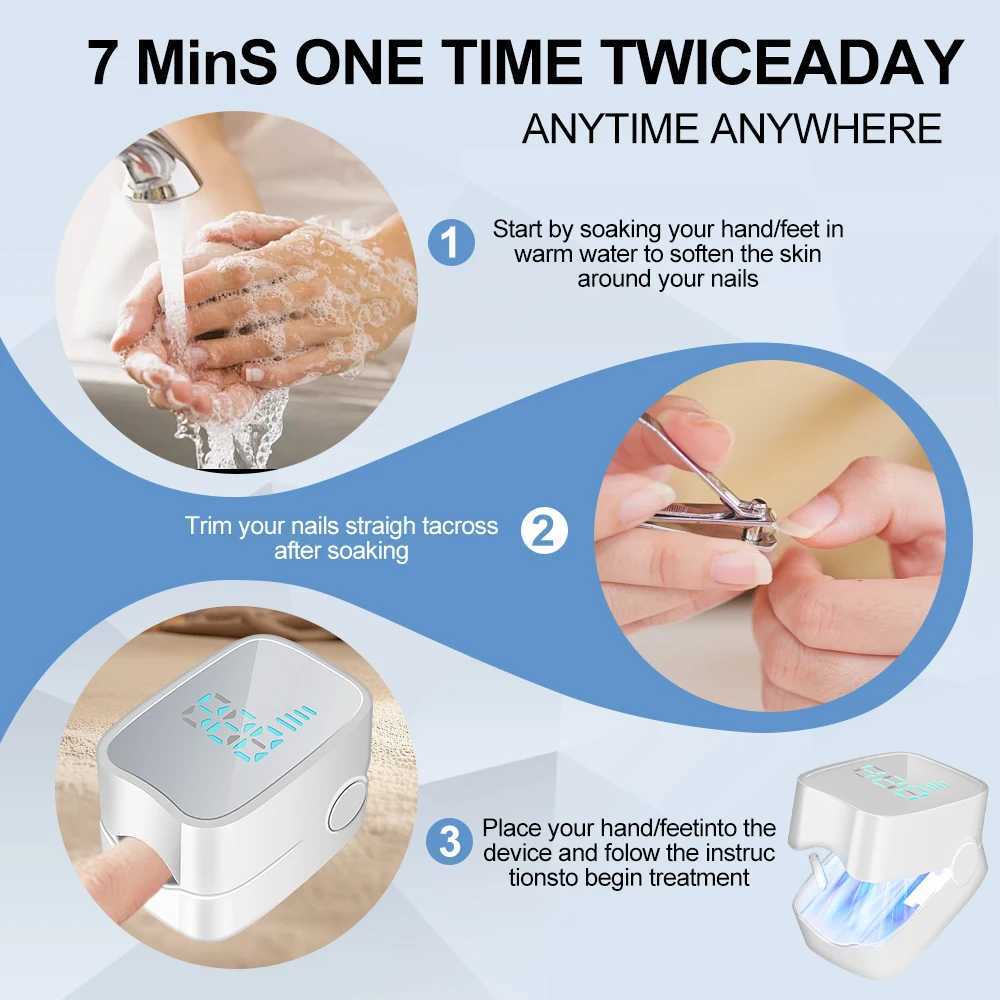 Nail fungus treatment UV LED lamp laser equipment for cleaning thyroiditis USB charging UV lamp for nail disinfection repair and care W250210