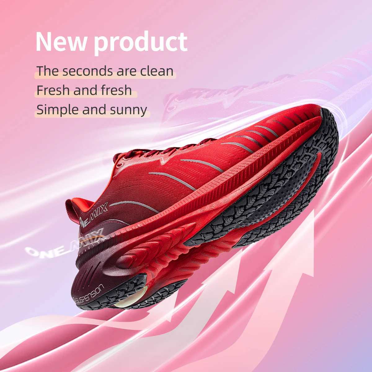 ONEMIX Top Cushioning Running Shoes Suitable for Heavy Runners Lace Up Sport Shoes Non-slip Outdoor Athletic Sneakers for MenC250325