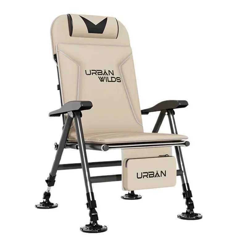 European lightweight folding fishing chair multifunctional tilted wild fishing chair all terrain tourism leisure chair X250210