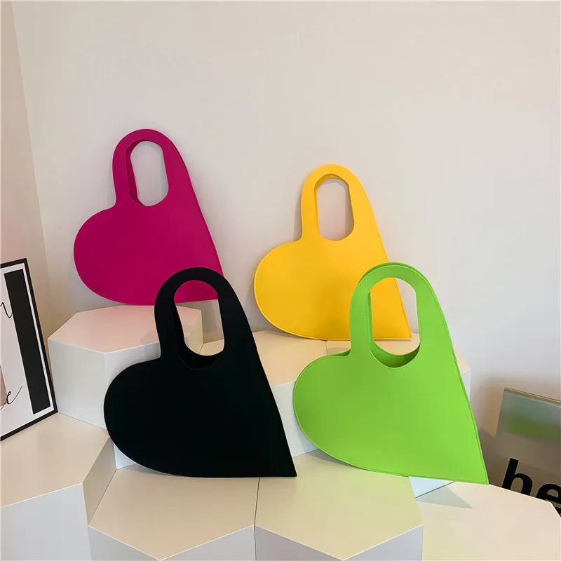 Love Handbags Felt Tote Bag for Women Ladies Shoulder Bags Fashion Trending Large Hand Bag Purses 250207