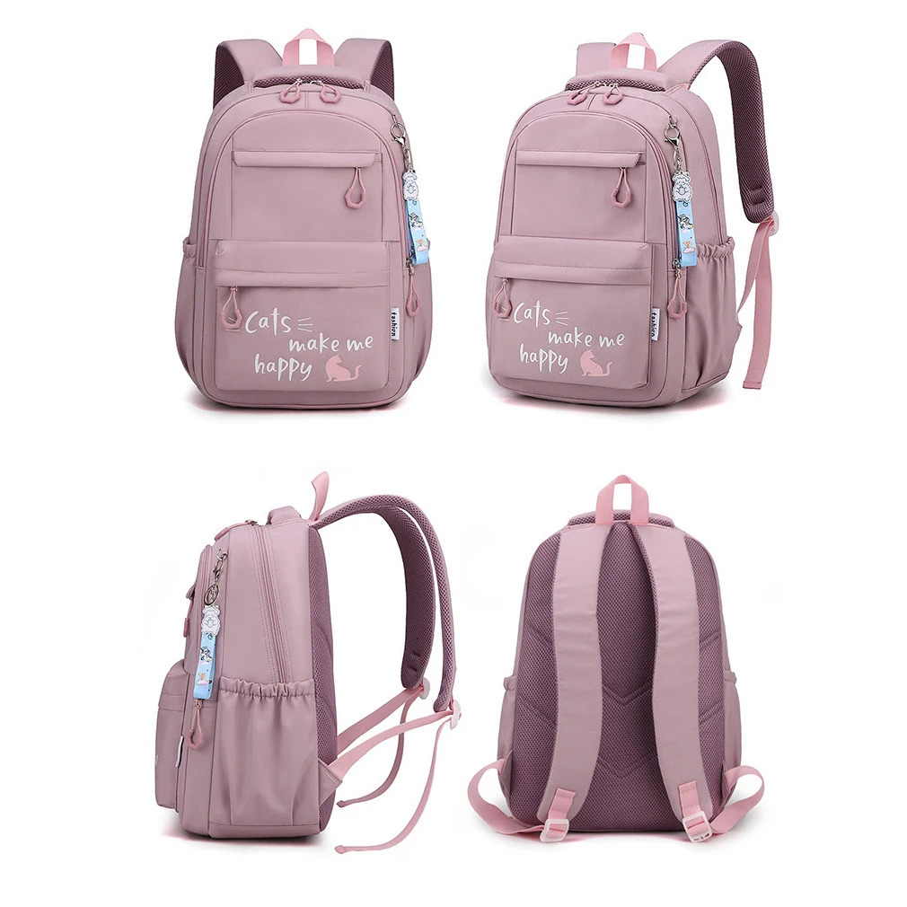 Girl School Bag Backpack Back Pack For Teenager Women Children Female Pink Schoolbag Primary High Bagpack Class Teens Child Kids 250207