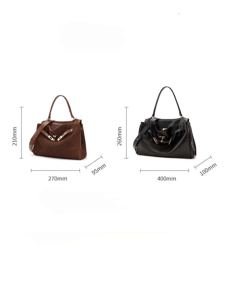 Women's Bags New Year's Gift Women's Series Oil Wax Soft Leather Commuter Handbag Large Capacity High Knowledge Tote Bag